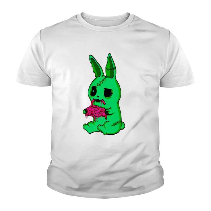 Scary Halloween  Easter Bunny Zombie Rabbit Youth T-shirt