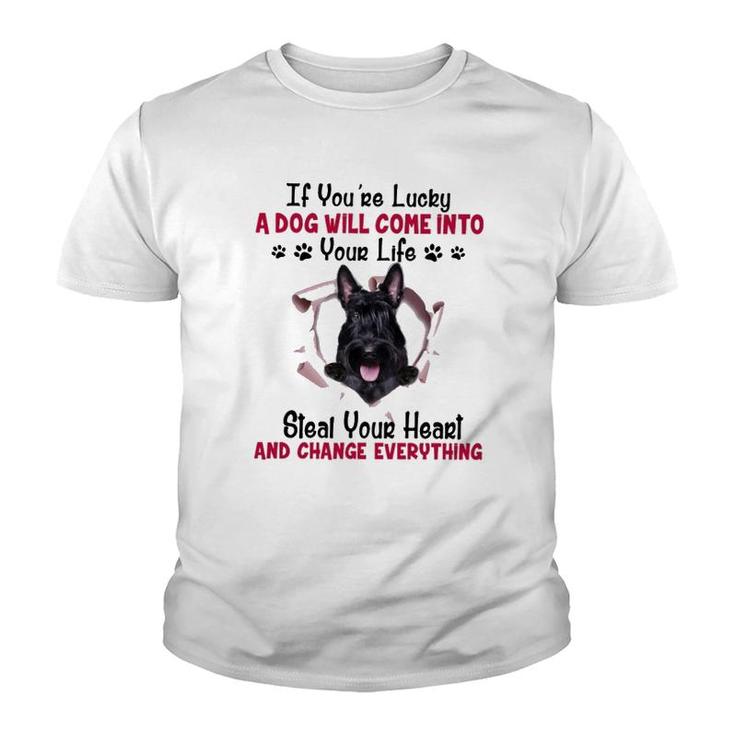 Scottish Terrier If You Are Lucky Youth T-shirt