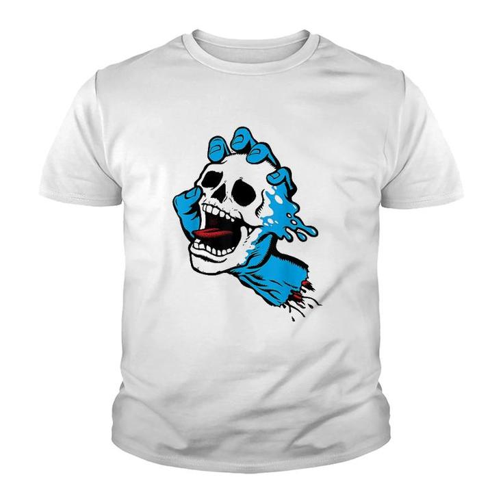 Screaming Skull Hand Youth T-shirt