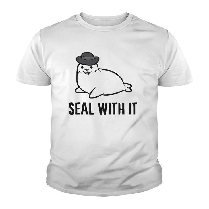 Seal With It Cute Seal Animal Lover Youth T-shirt