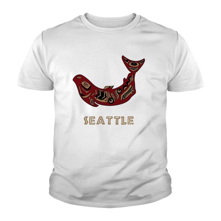 Seattle Washington Native American Indian Salmon Fishermen Youth T-shirt
