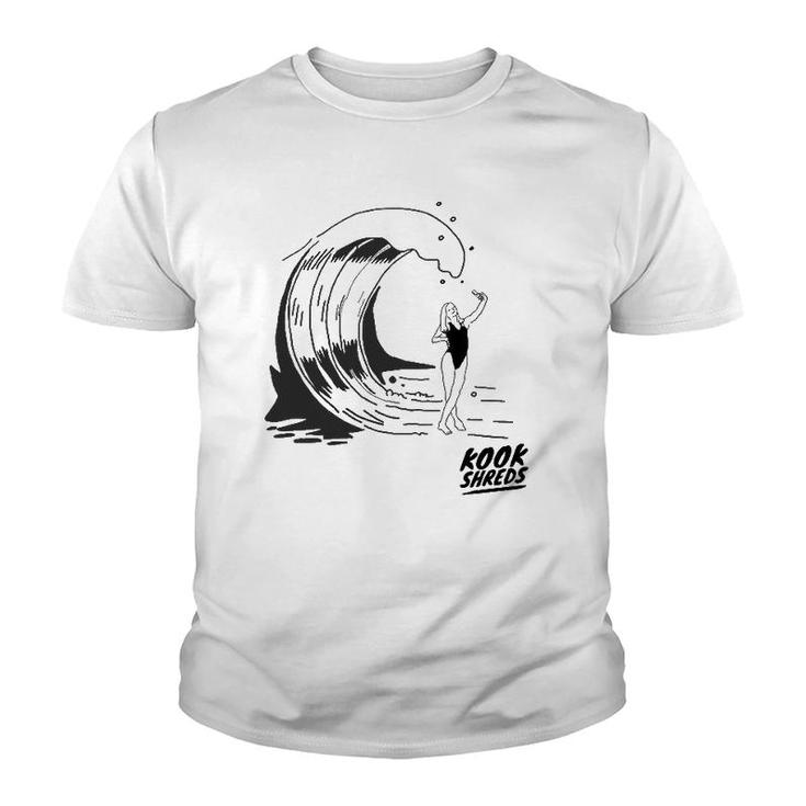 Selfie Slam Kook Shred Surfing Youth T-shirt