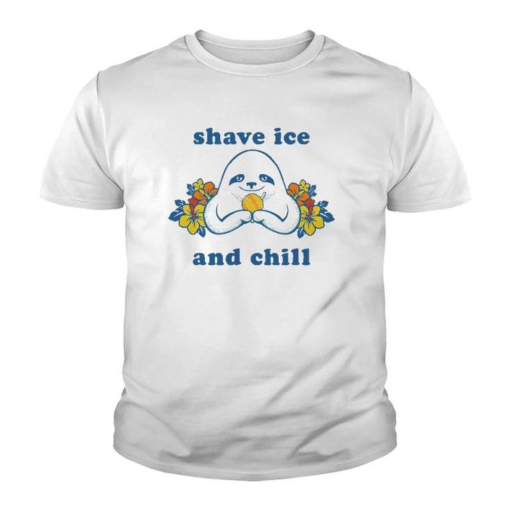 Shave Ice And Chill Sloth Hawaii Gift Surf Youth T-shirt
