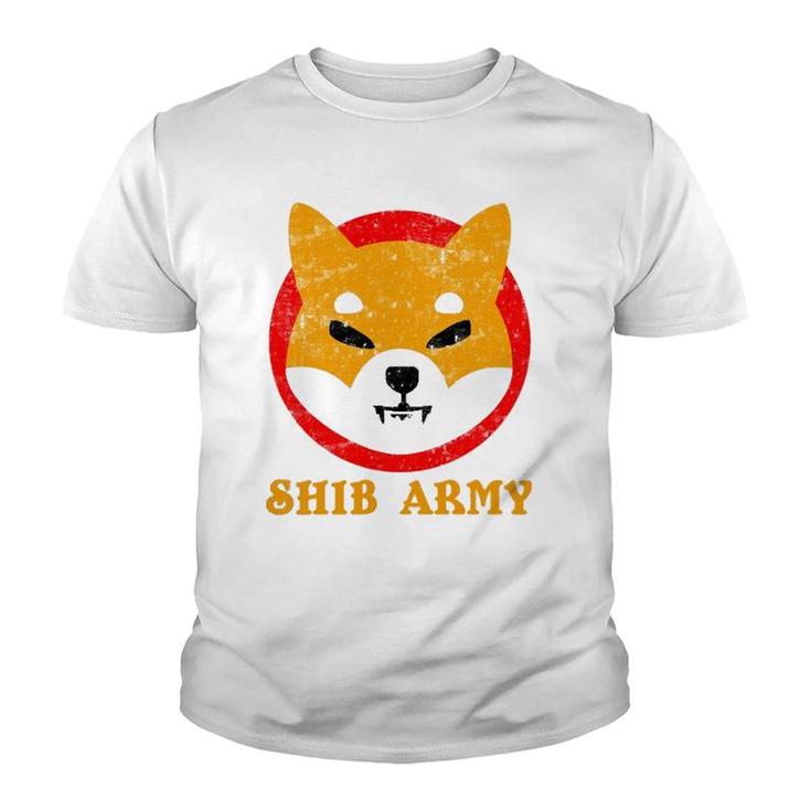 Shib Army Shiba Inu Token Design Shibarmy Cryptocurrency  Youth T-shirt