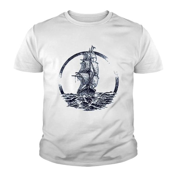 Ship Sailing The Ocean Seas Youth T-shirt