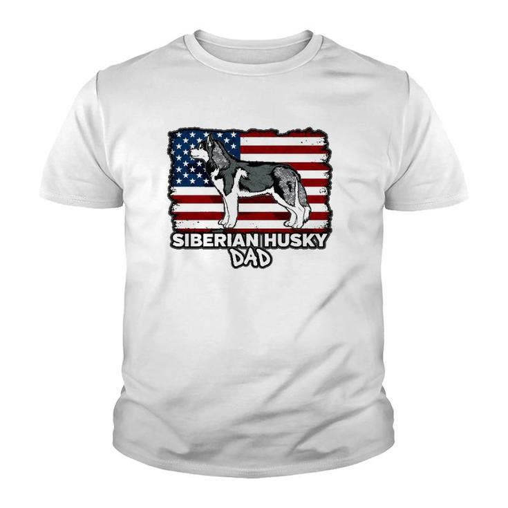 Siberian Husky Dog Dad Dog Lover Gift Youth T-shirt