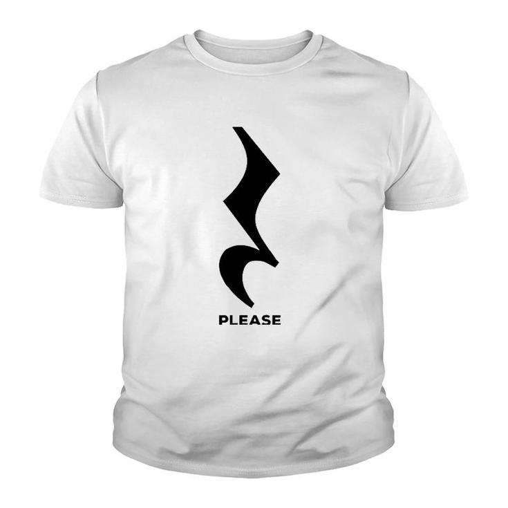Silence Please Quarter Rest Musical Note Music Youth T-shirt
