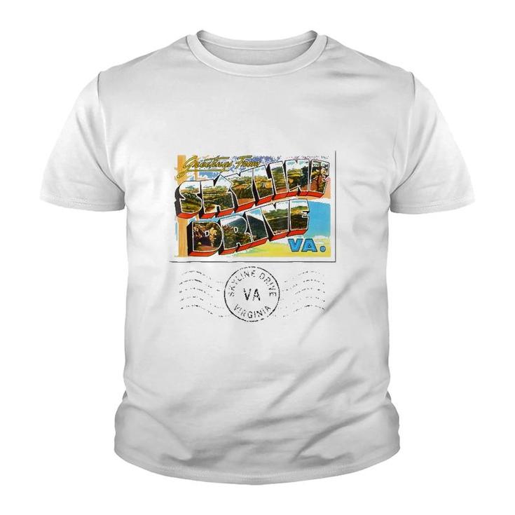 Skyline Drive Postcard Virginia Va Travel Souvenir Youth T-shirt