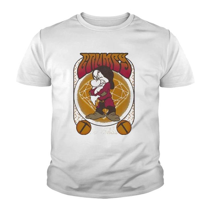 Snow White & The Seven Dwarfs Grumpy Seventies Poster Youth T-shirt