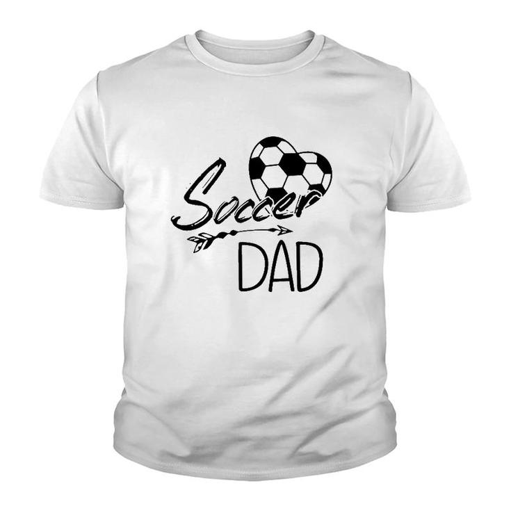 Soccer Dad Ball Heart Father's Day Youth T-shirt