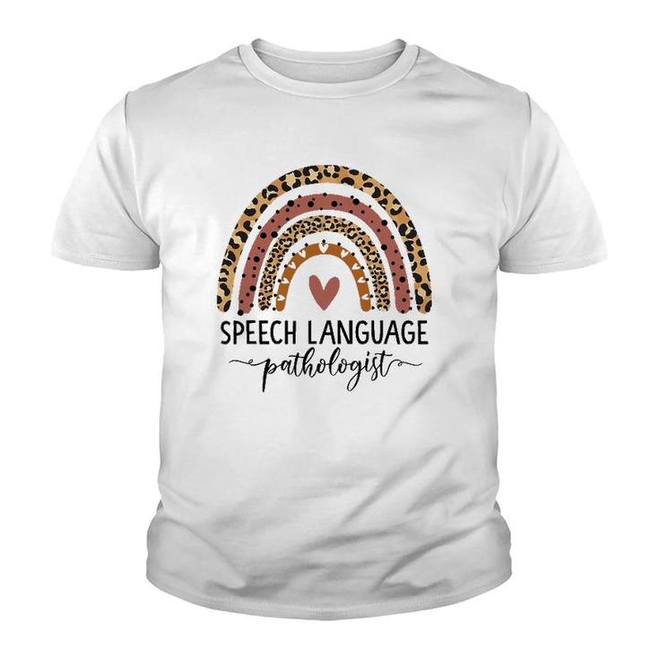 Speech Language Pathologist Rainbow Speech Therapy Gift Slp Youth T-shirt