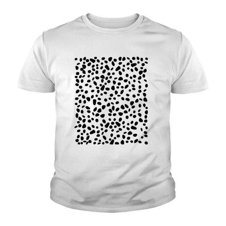 Spotted White With Black Polka Dots Diy Dalmatian Youth T-shirt