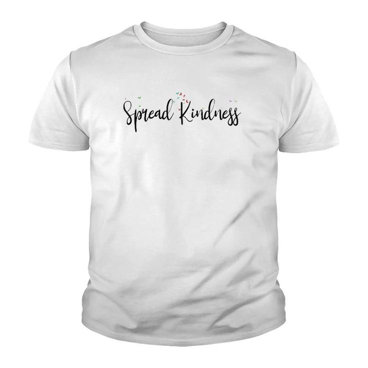 Spread Kindness Blooming Flowers Positive Message Youth T-shirt