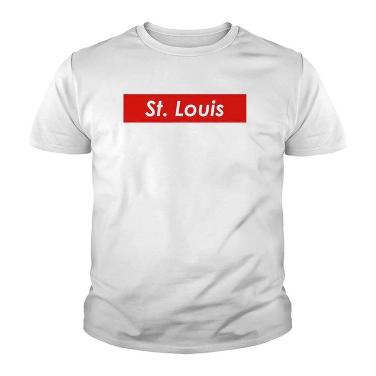 St Louis Missouri Red Box Youth T-shirt