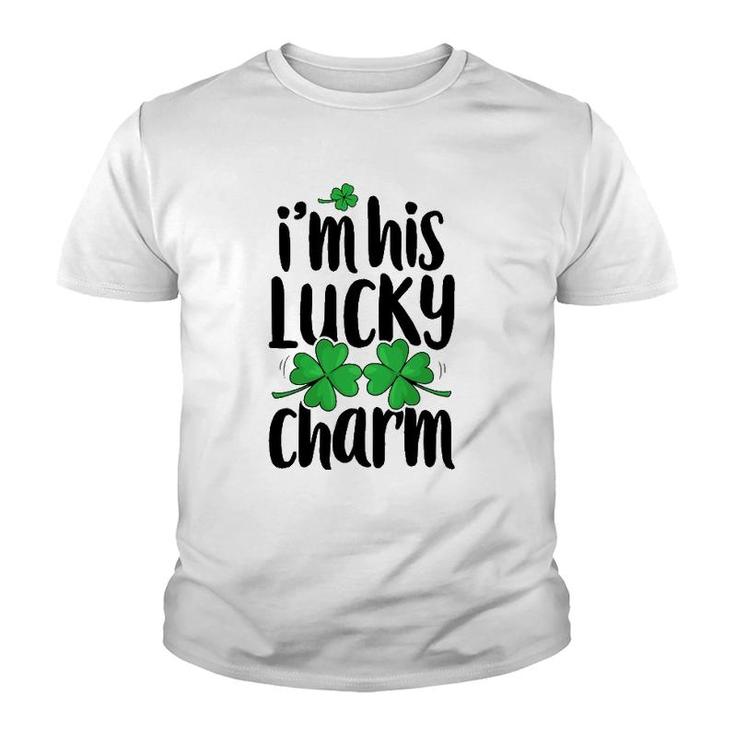 St Patrick's Day Couples I'm His Lucky Charm Matching Gifts Youth T-shirt