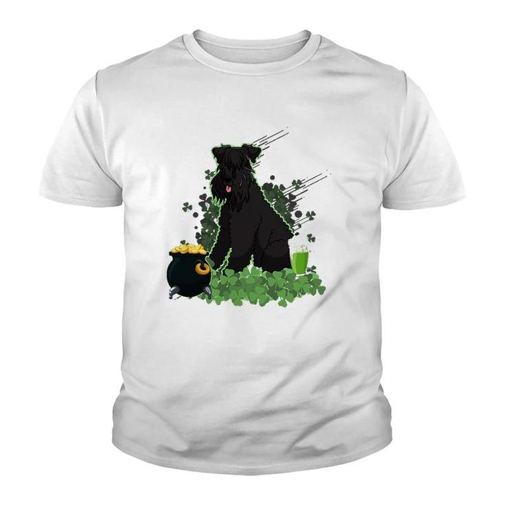 St Patrick's Day Kerry Blue Terrier Dog Youth T-shirt