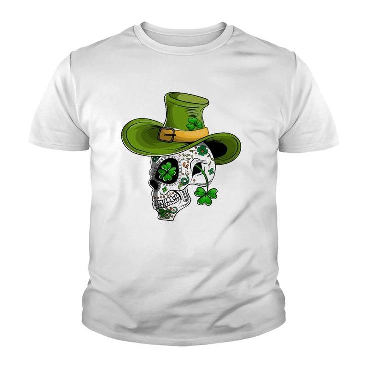 St Patrick's Day Mexican Skull Cinco De Mayo Youth T-shirt