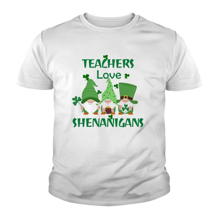 St Patrick's Day S His And Hers Four Leaf Clover Teacher Youth T-shirt