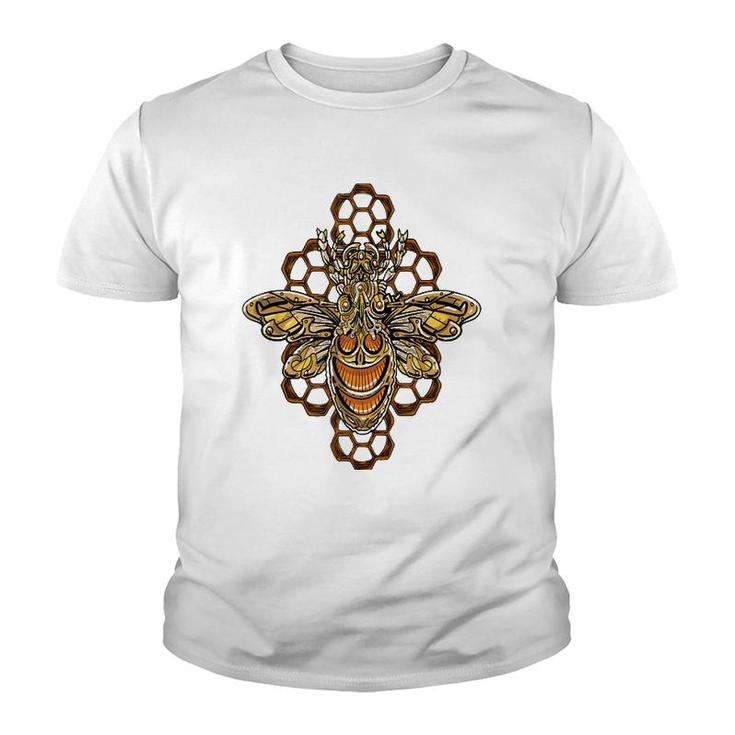 Steampunk Bee Industrial Style Art Decor Tank Top Youth T-shirt