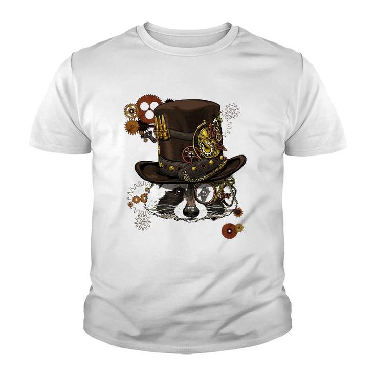 Steampunk Raccoon Steampunk Lovers Raccoon Youth T-shirt