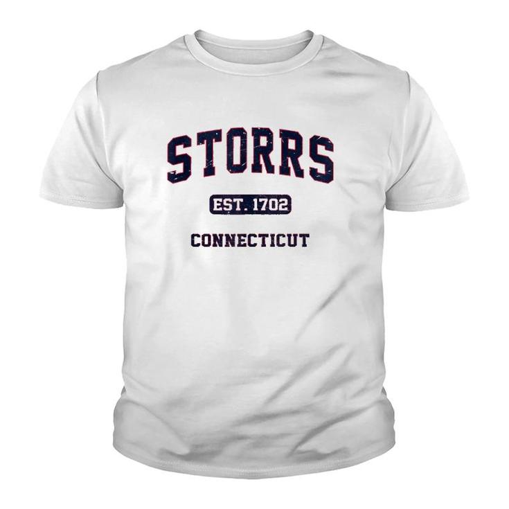 Storrs Connecticut Ct Vintage Athletic Style Gift  Youth T-shirt