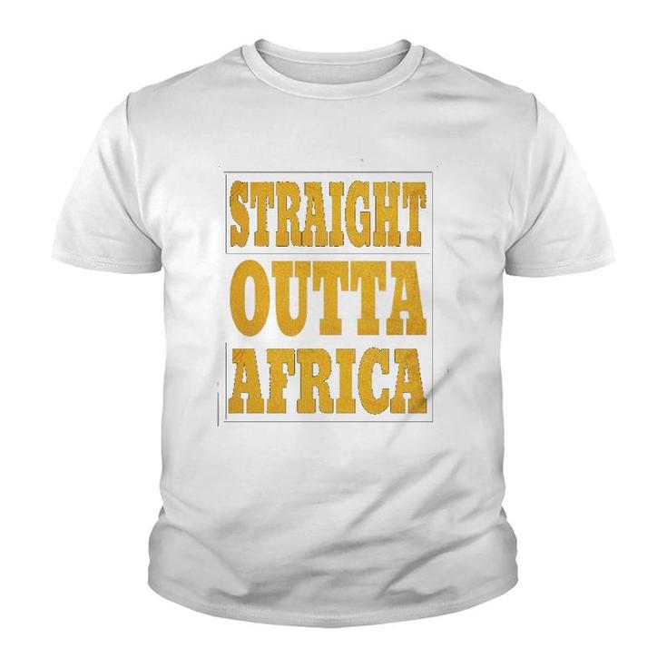 Straight Outta Africa African Black Pride For Women Men Youth T-shirt
