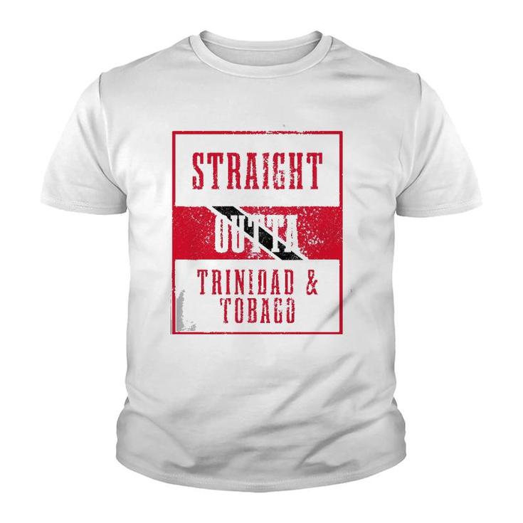 Straight Outta Trinidad & Tobago Trinidadian Flag Pride Youth T-shirt