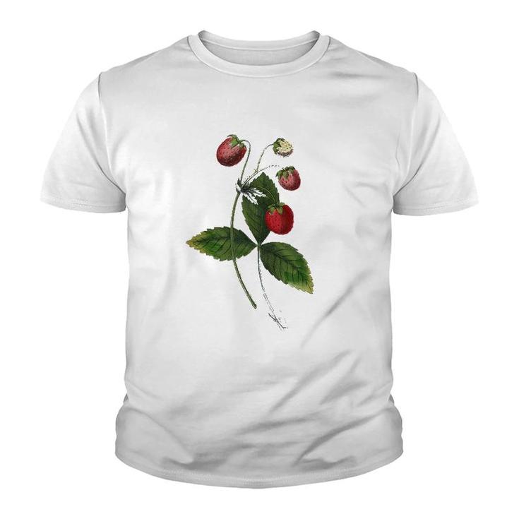 Strawberry Plant Patch Fruit Lover Gift Youth T-shirt