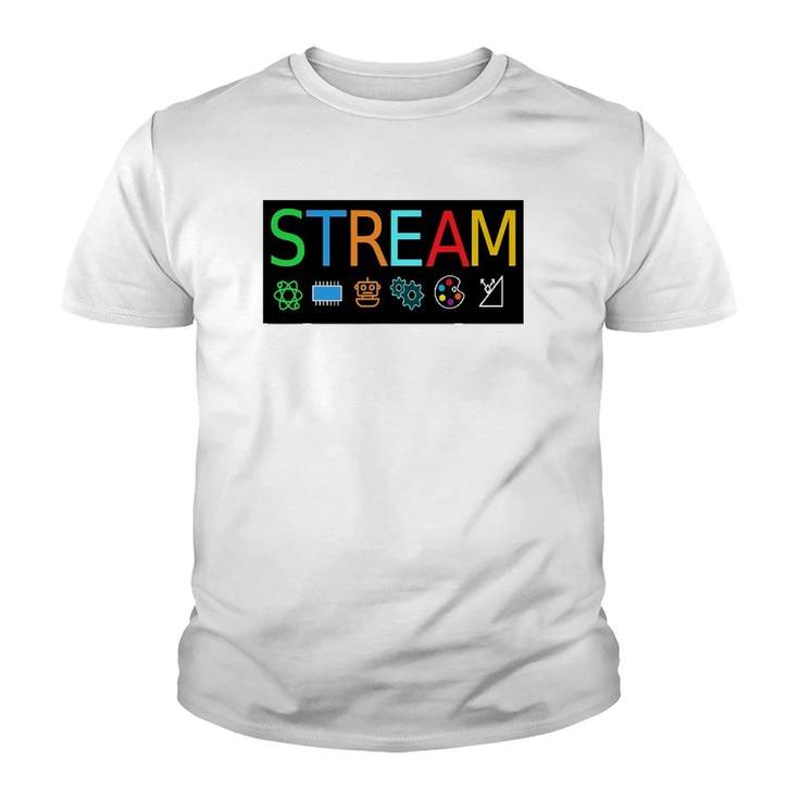 Stream Technology Robotics  For Teachers And Students Youth T-shirt