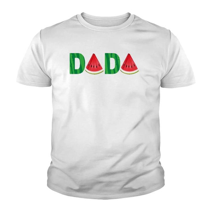 Summer Dad Dada Watermelon One In A Melon Party Daddy Youth T-shirt
