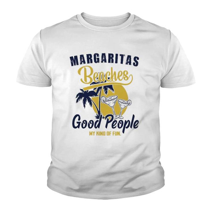 Summer Fun Vacation Margaritas Beaches & Good People Graphic Youth T-shirt