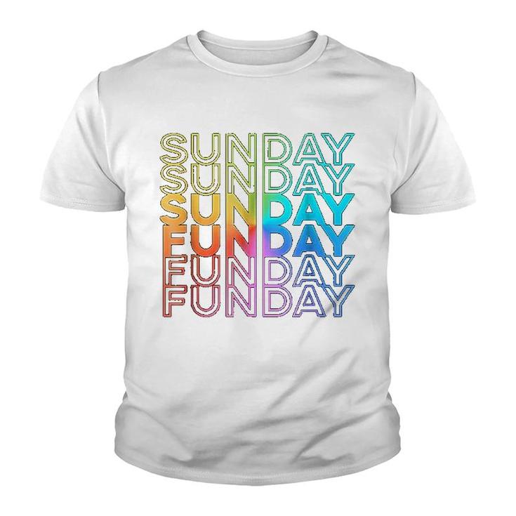 Sunday Funday Rainbow Fade Youth T-shirt