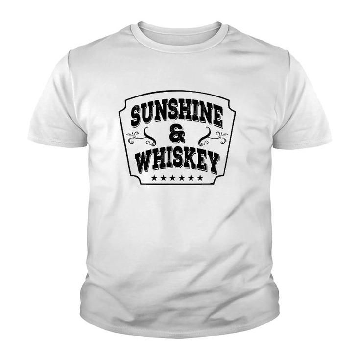 Sunshine & Whiskey Summer Whiskey Great Gift Fun Youth T-shirt