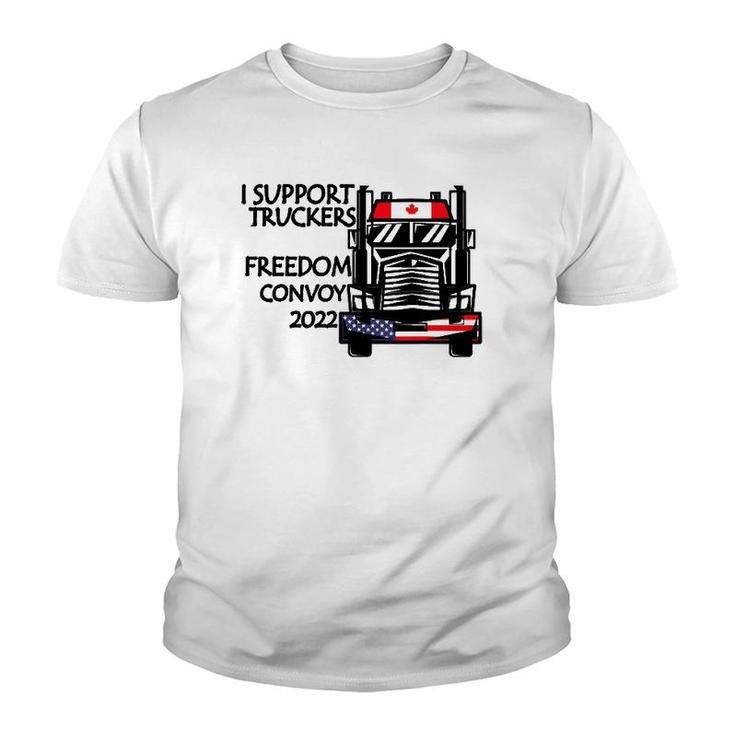 Support Canadian Truckers Freedom Convoy 2022 Usa & Canada Youth T-shirt