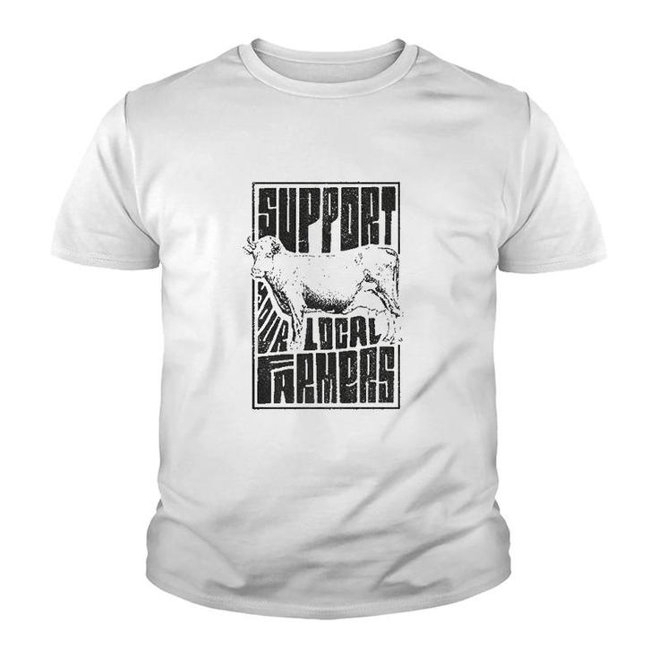 Support Your Local Farmers Proud Farming Youth T-shirt