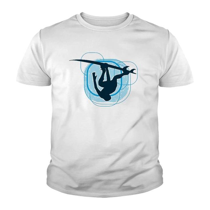 Surf Inside Wave Upside Down Surfing Youth T-shirt