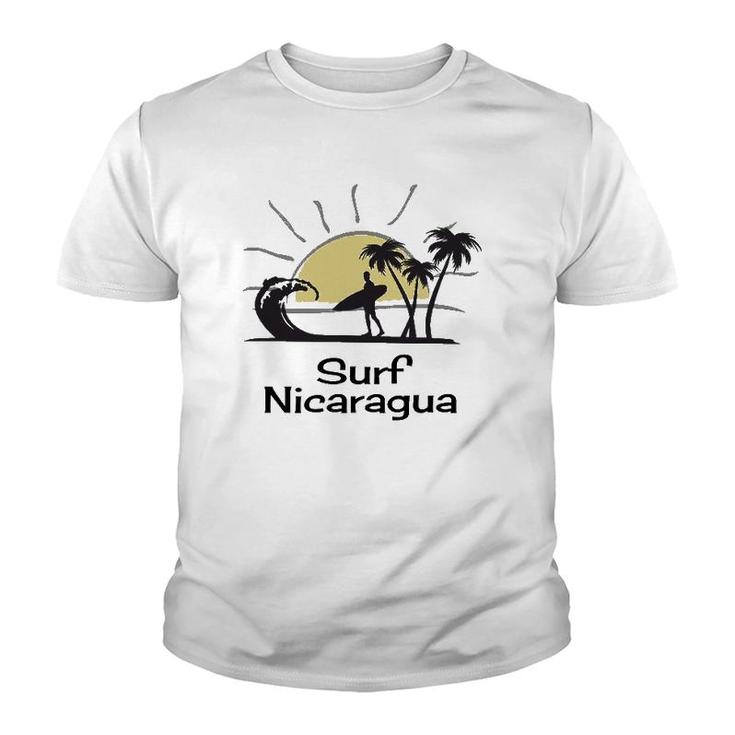 Surf Nicaragua Vacation Souvenir Surfing Youth T-shirt