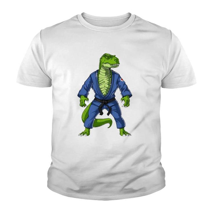 T-Rex Dinosaur Jiu-Jitsu Judo Martial Arts Karate Youth T-shirt