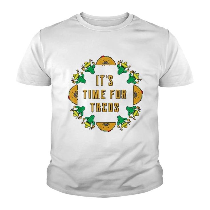 Taco Pun Its Time For Taco Youth T-shirt