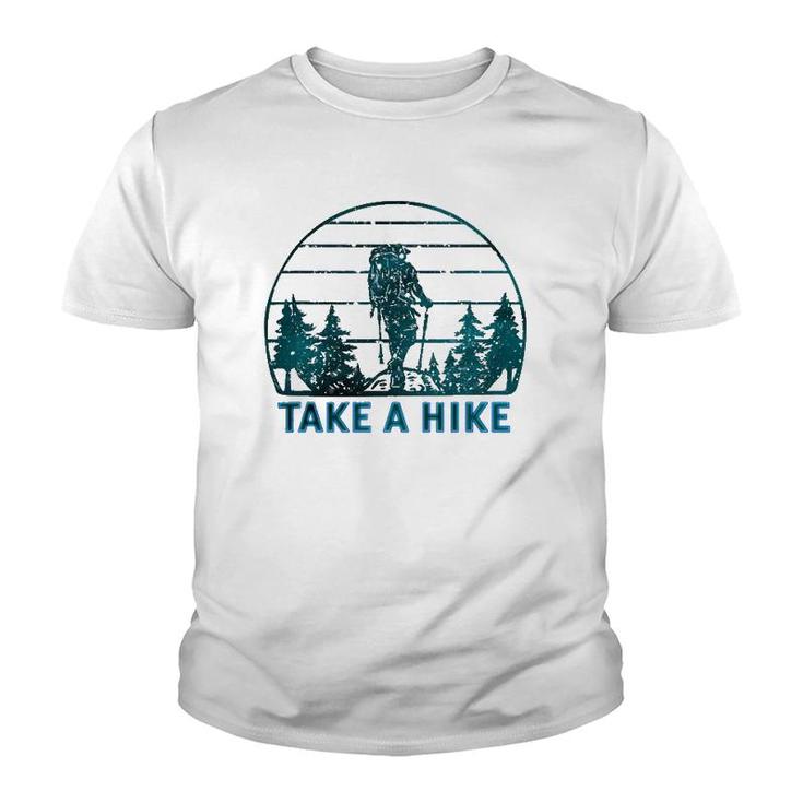Take A Hike Beautiful Snowy Forest Hiker Youth T-shirt