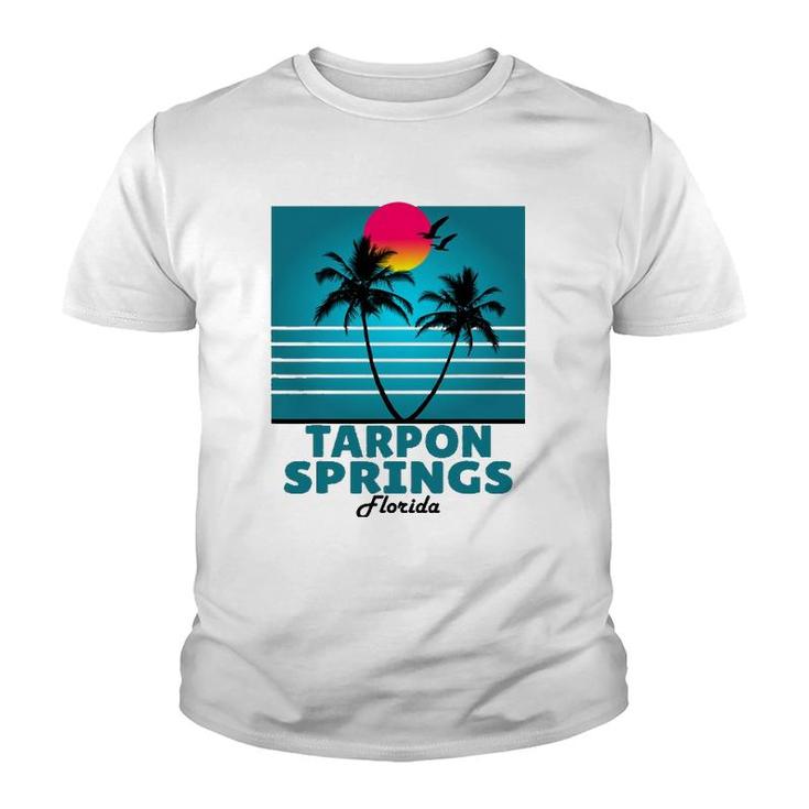 Tarpon Springs Florida Fl Summer Seagulls Souvenirs Youth T-shirt