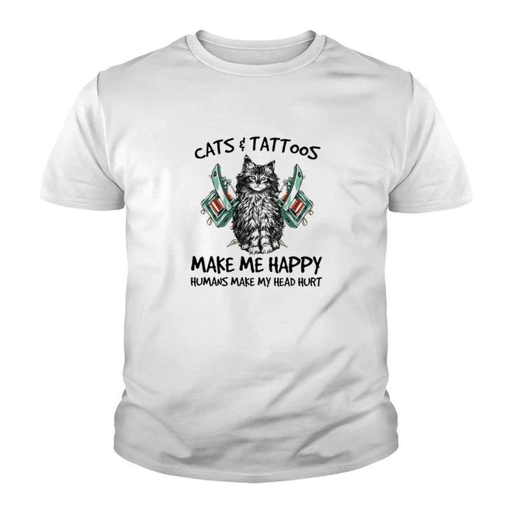Tattoos And Cats Youth T-shirt
