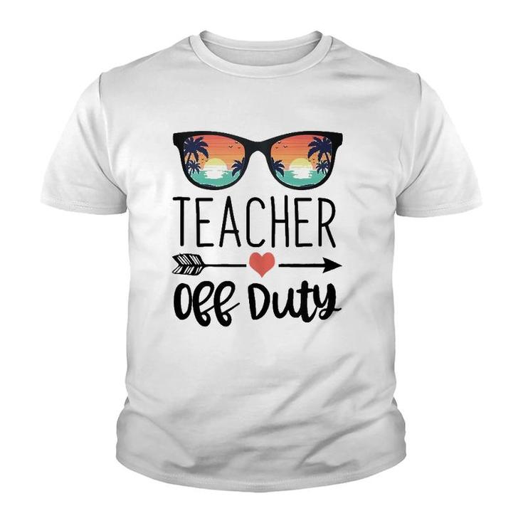 Teacher Design Sunglass Teacher Off Duty  Youth T-shirt