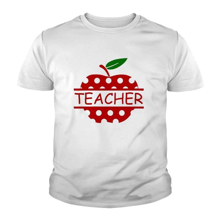 Teacher Life Teach Red Apple Teaching Lover Youth T-shirt