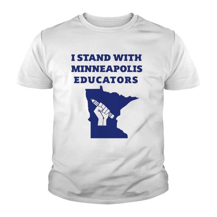 Teacher Walkout I Support Minneapolis Educators 2022 Strike Youth T-shirt
