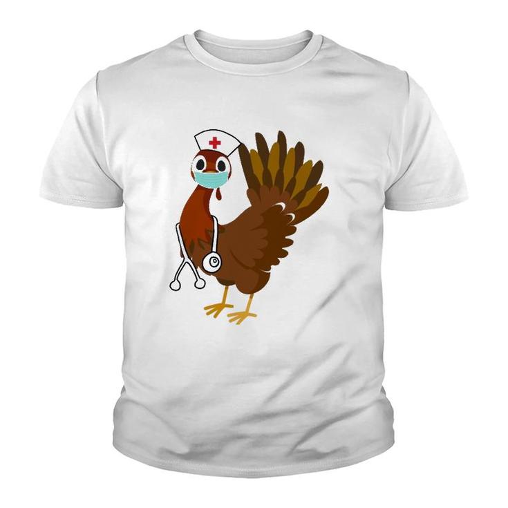 Thanksgiving Nurse  Funny Turkey Scrub Gift For Nurses Youth T-shirt