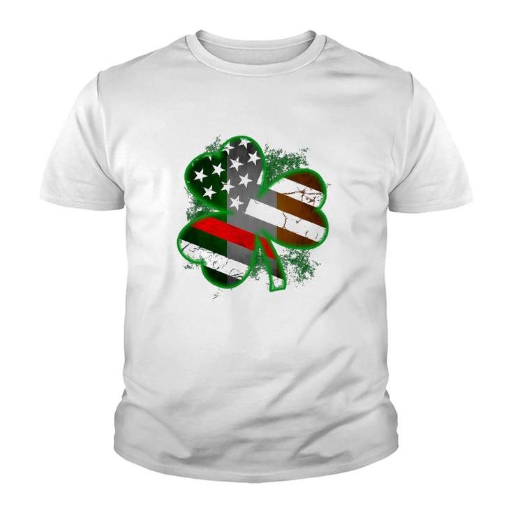Thin Red Line St Patrick's Day Honoring Firefighters Youth T-shirt
