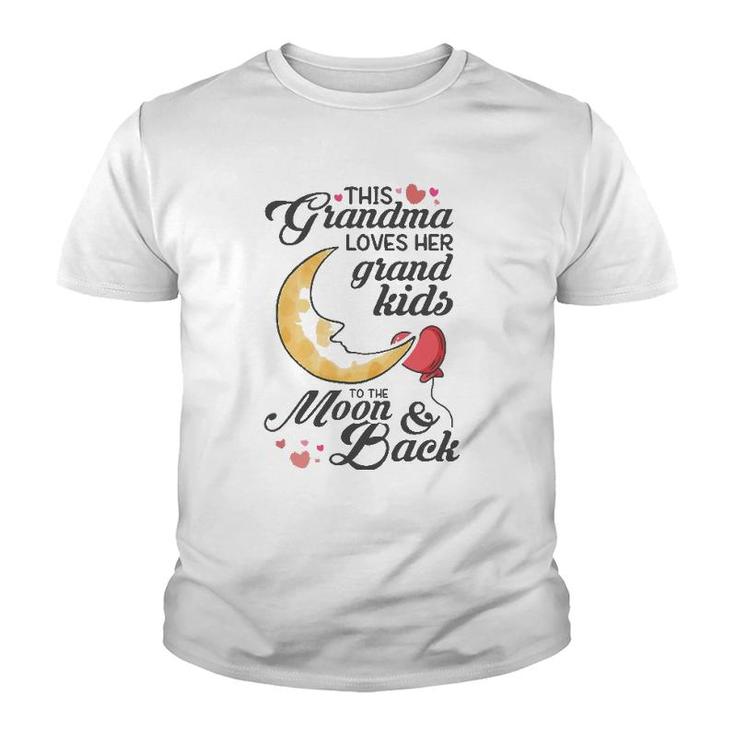 This Grandma Loves Her Grand Kids To The Moon & Back Youth T-shirt