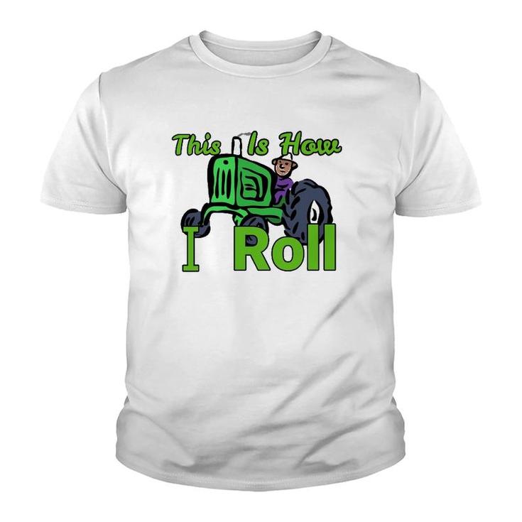 This Is How I Roll Riding Lawn Mower Design Youth T-shirt