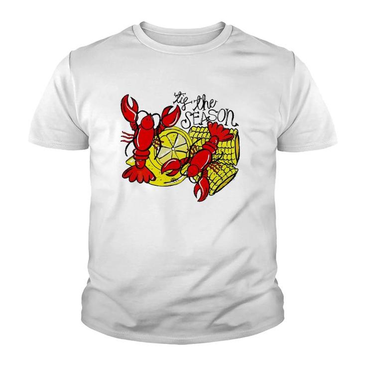 Tis The Season New Orleans Crawfish Mardi Gras Costume Youth T-shirt